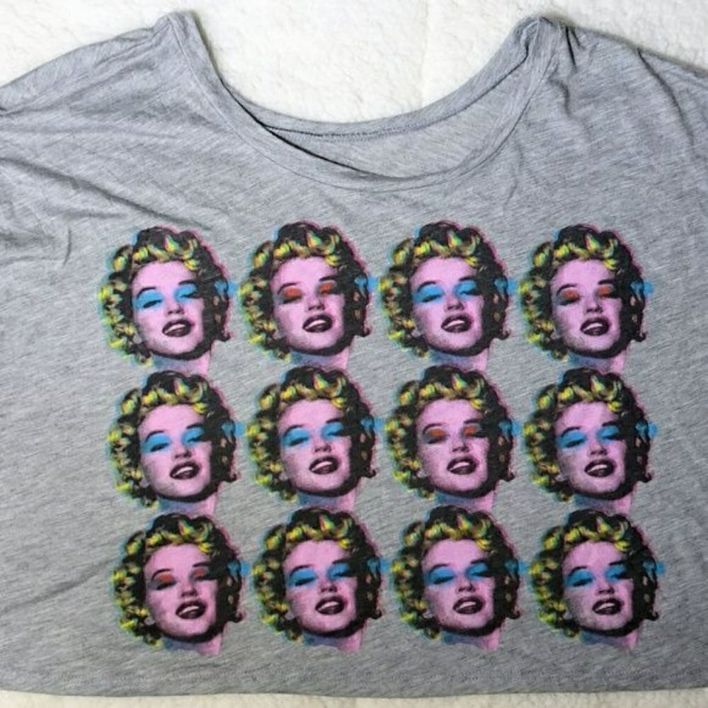 Andy Warhol Marilyn Monroe Gray Heather Tank Top Medium